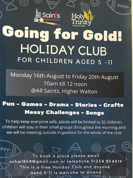 Image of All Saints Church holiday club - 16th - 20th August 2021 - click on the link for further information